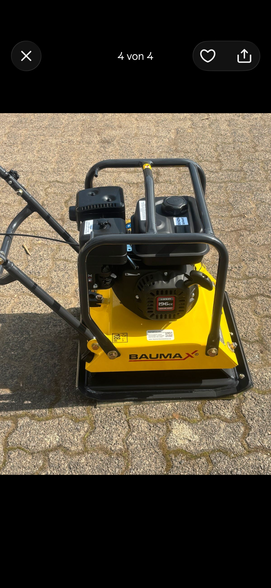 BAUMAX Rüttelplatte
